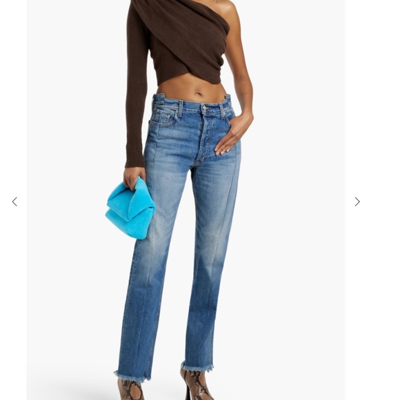 Aritzia EB Denim OG Replica frayed high-rise straight-leg jeans - Picture 1 of 5